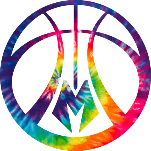 Milwaukee Bucks rainbow spiral tie-dye logo vinyl decal